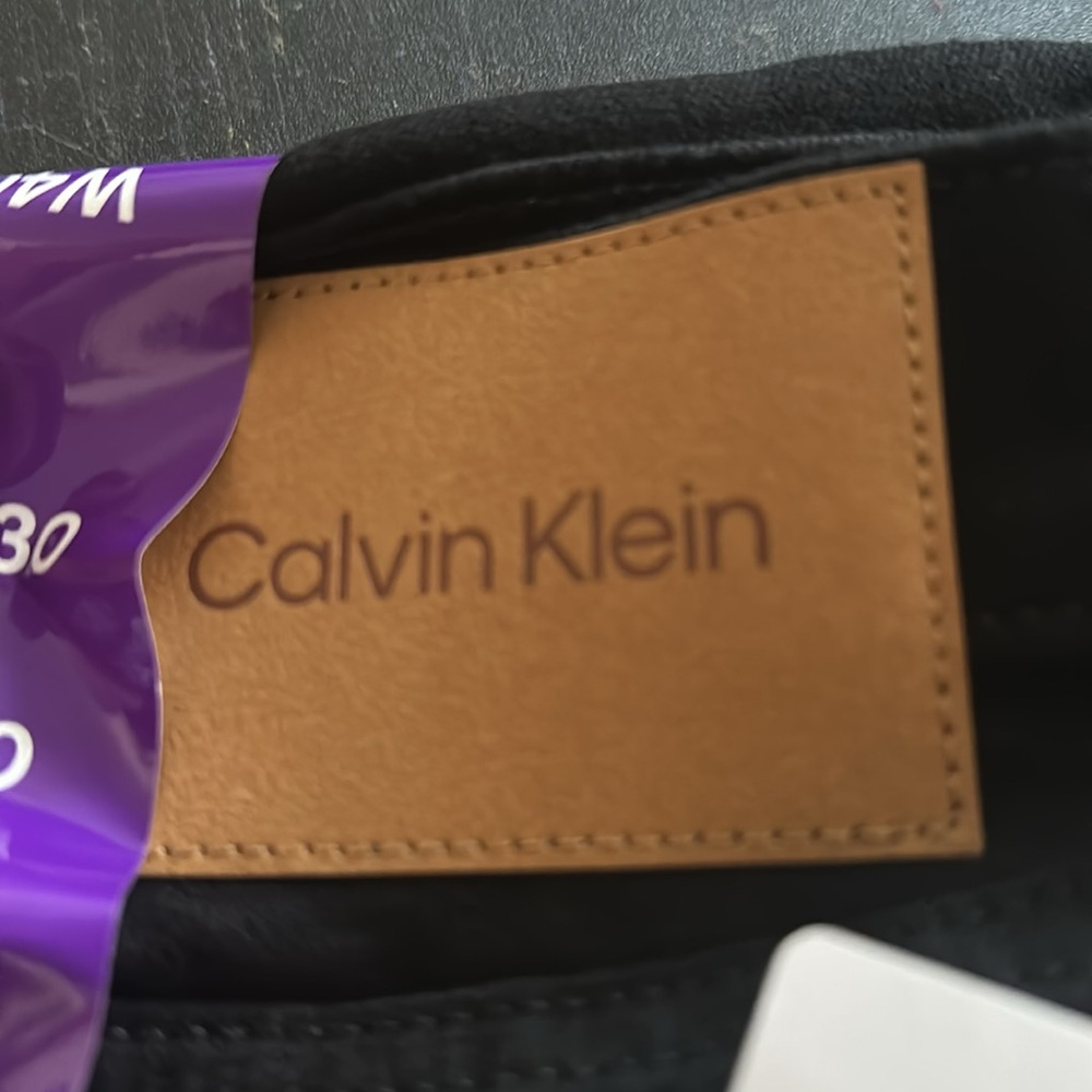 Calvin Klein Dark Black Straight Leg Jeans - Picture 3 of 3